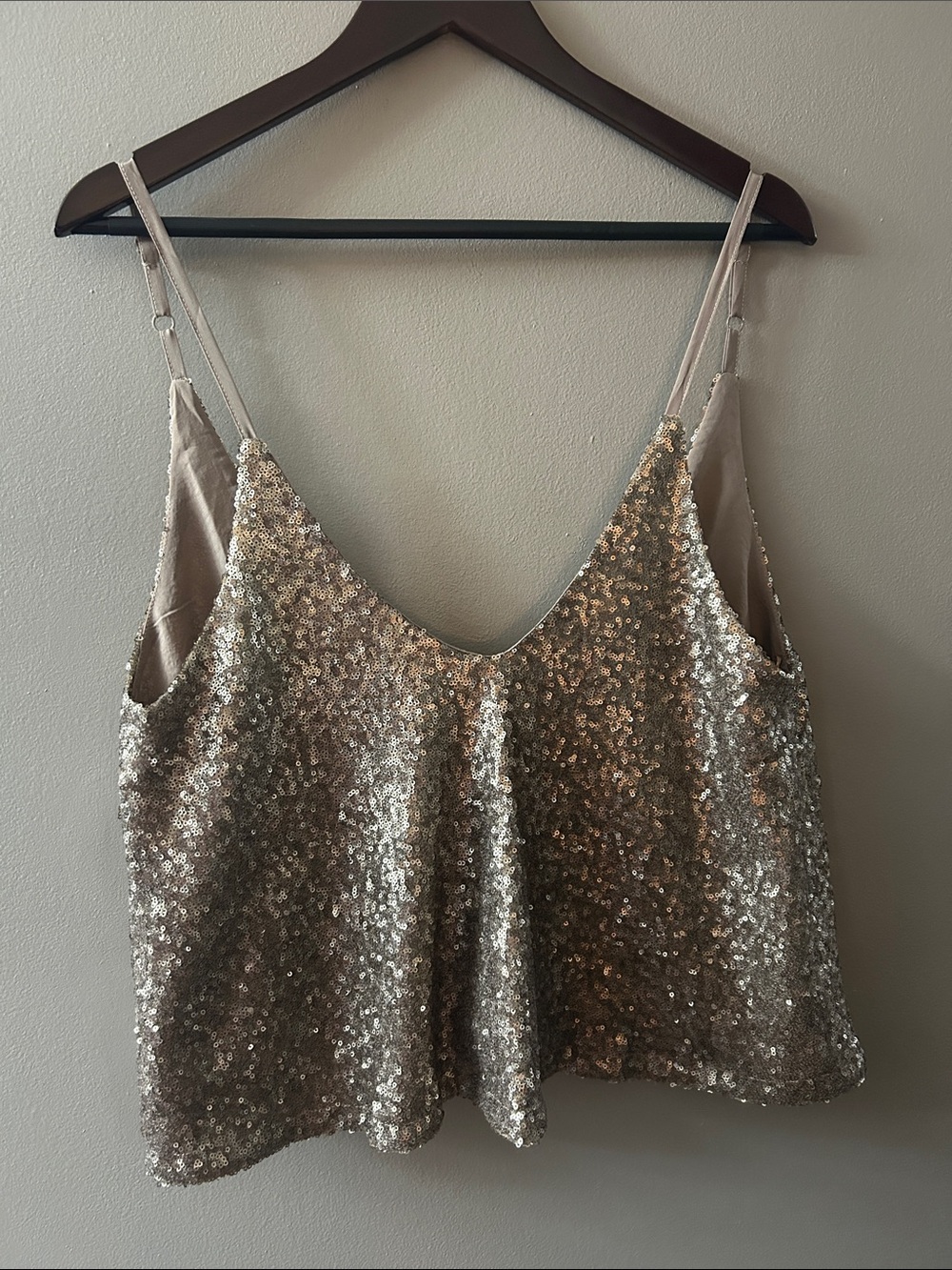 Tobi Sequin Cami in Champagne Sparkle